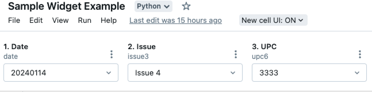 image from Dynamic Databricks Widgets